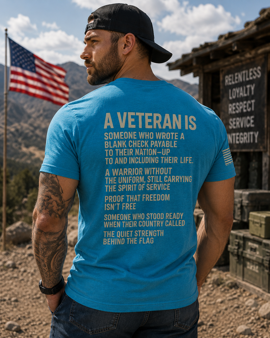 Veteran Blank Check T-Shirt | Military Service and Sacrifice Patriotic Tee